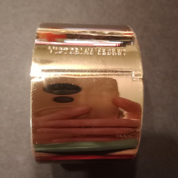 Victorias Secret Scandalous Gold Tone Rhinestone Hinged Cuff Bangle Bracelet - Picture 5 of 6